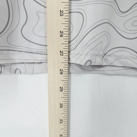 Greater Half GH Polo Shirt Mens Medium Topo White Performance Golf AOP UPF - Picture 6 of 10